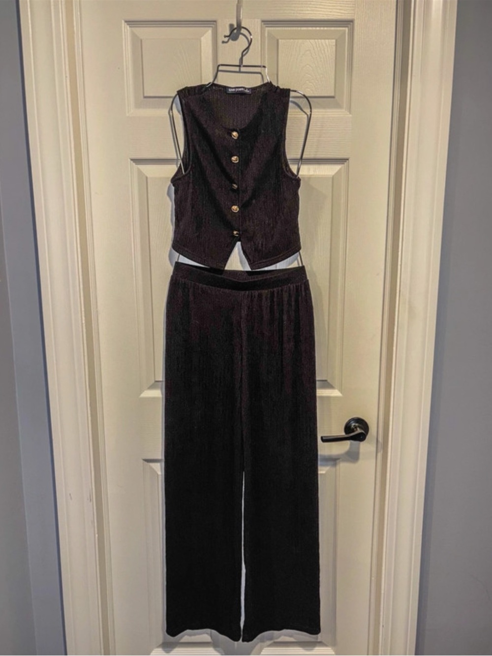 Black Wide-Leg Jumpsuit